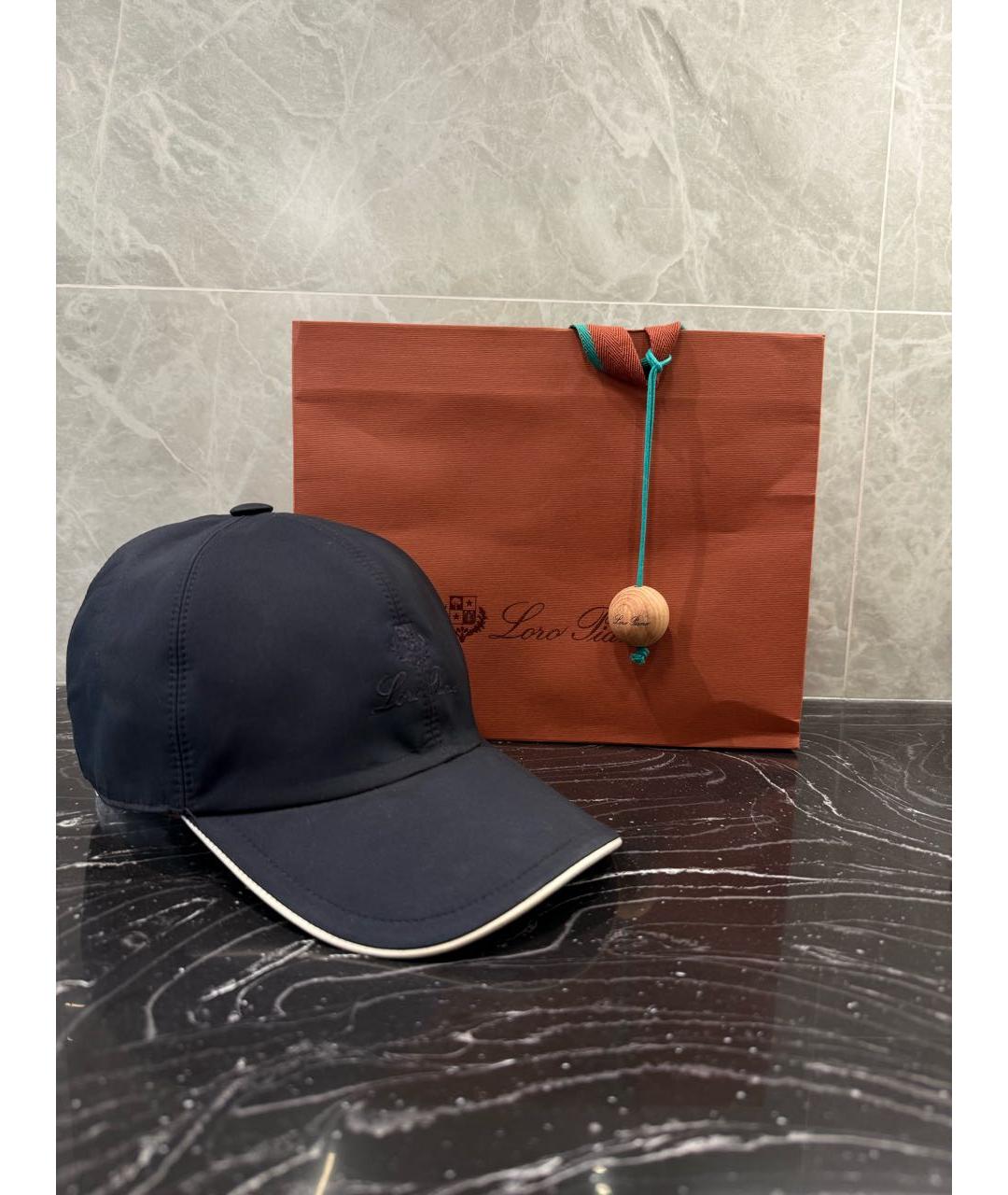 LORO PIANA Темно-синяя кепка/бейсболка, фото 2