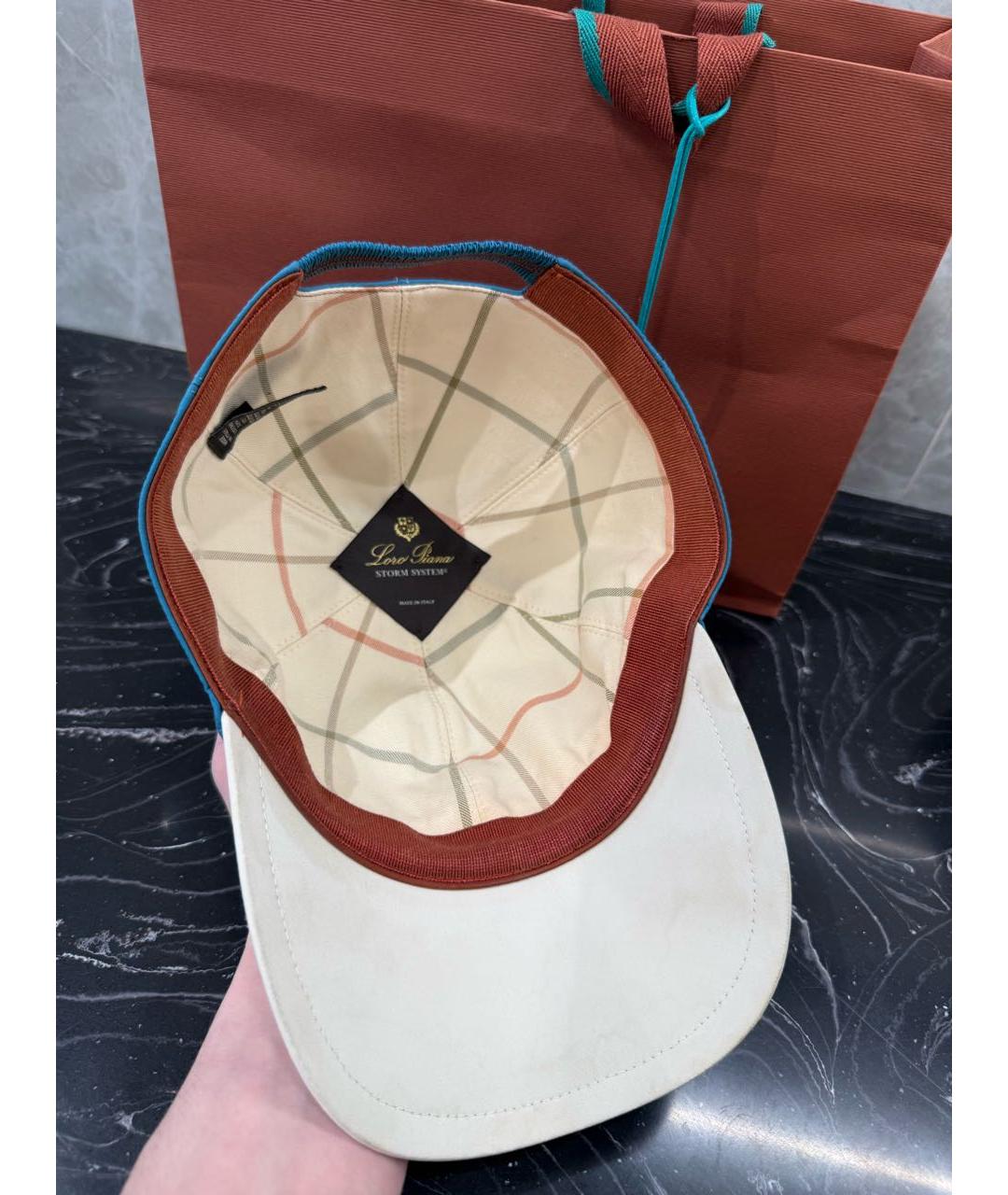 LORO PIANA Голубая кепка/бейсболка, фото 3