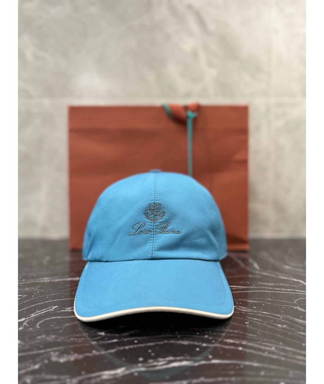 LORO PIANA Голубая кепка/бейсболка, фото 4