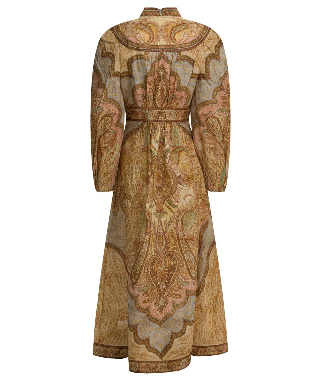 ZIMMERMANN Мульти льняное повседневное платье, фото 3