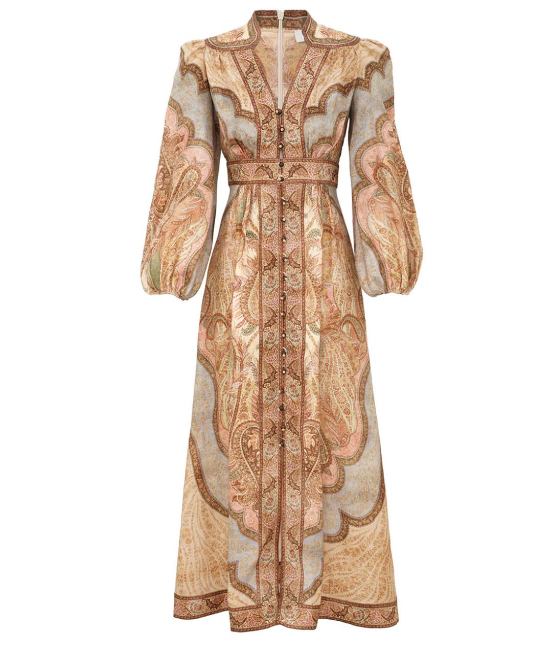 ZIMMERMANN Мульти льняное повседневное платье, фото 1