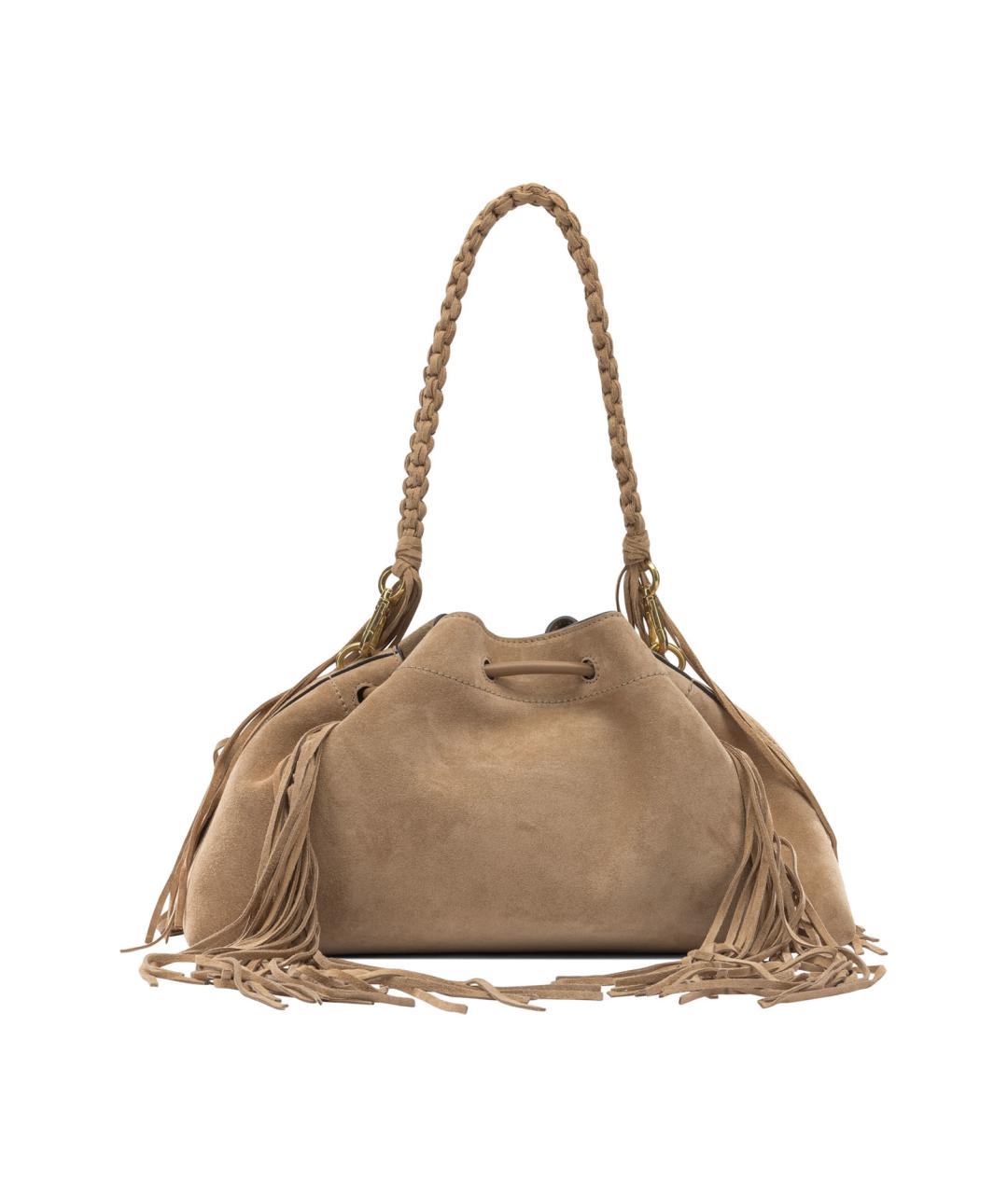 JIMMY CHOO Коричневая замшевая сумка через плечо, фото 3