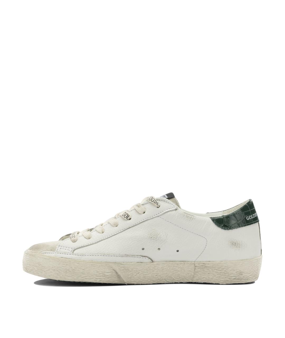 GOLDEN GOOSE DELUXE BRAND Белые кожаные низкие кроссовки / кеды, фото 3