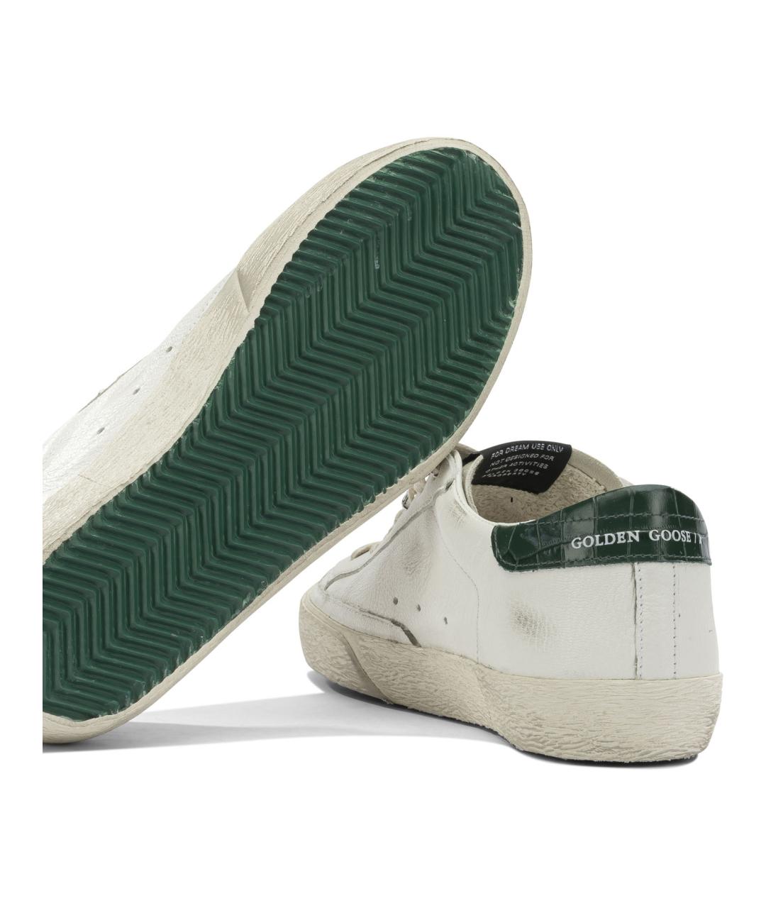 GOLDEN GOOSE DELUXE BRAND Белые кожаные низкие кроссовки / кеды, фото 5