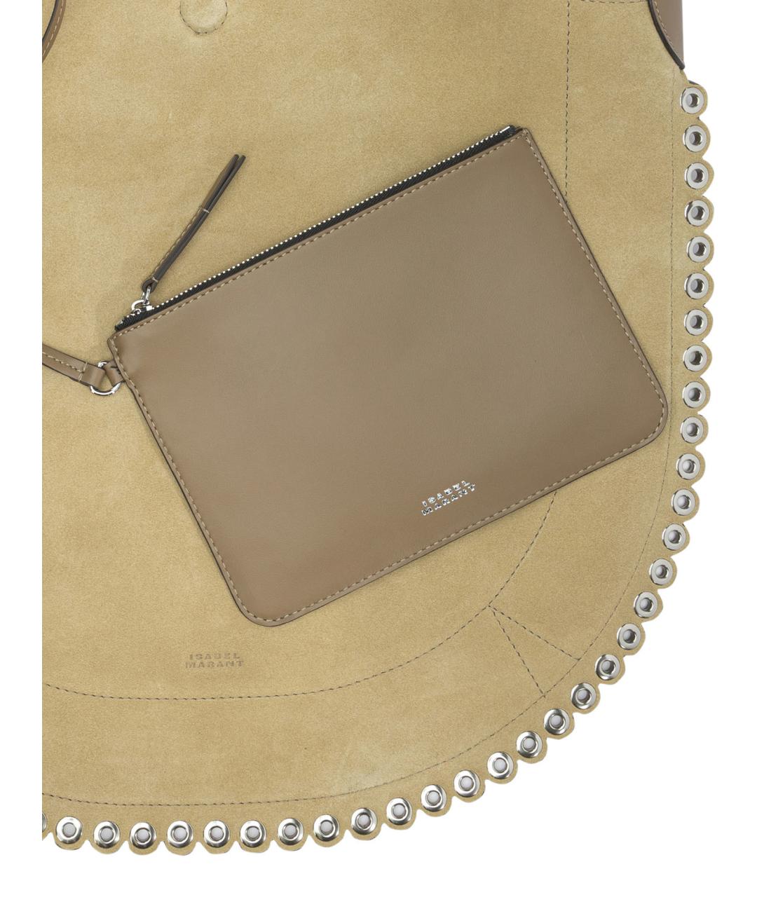 ISABEL MARANT Бежевая кожаная сумка через плечо, фото 3