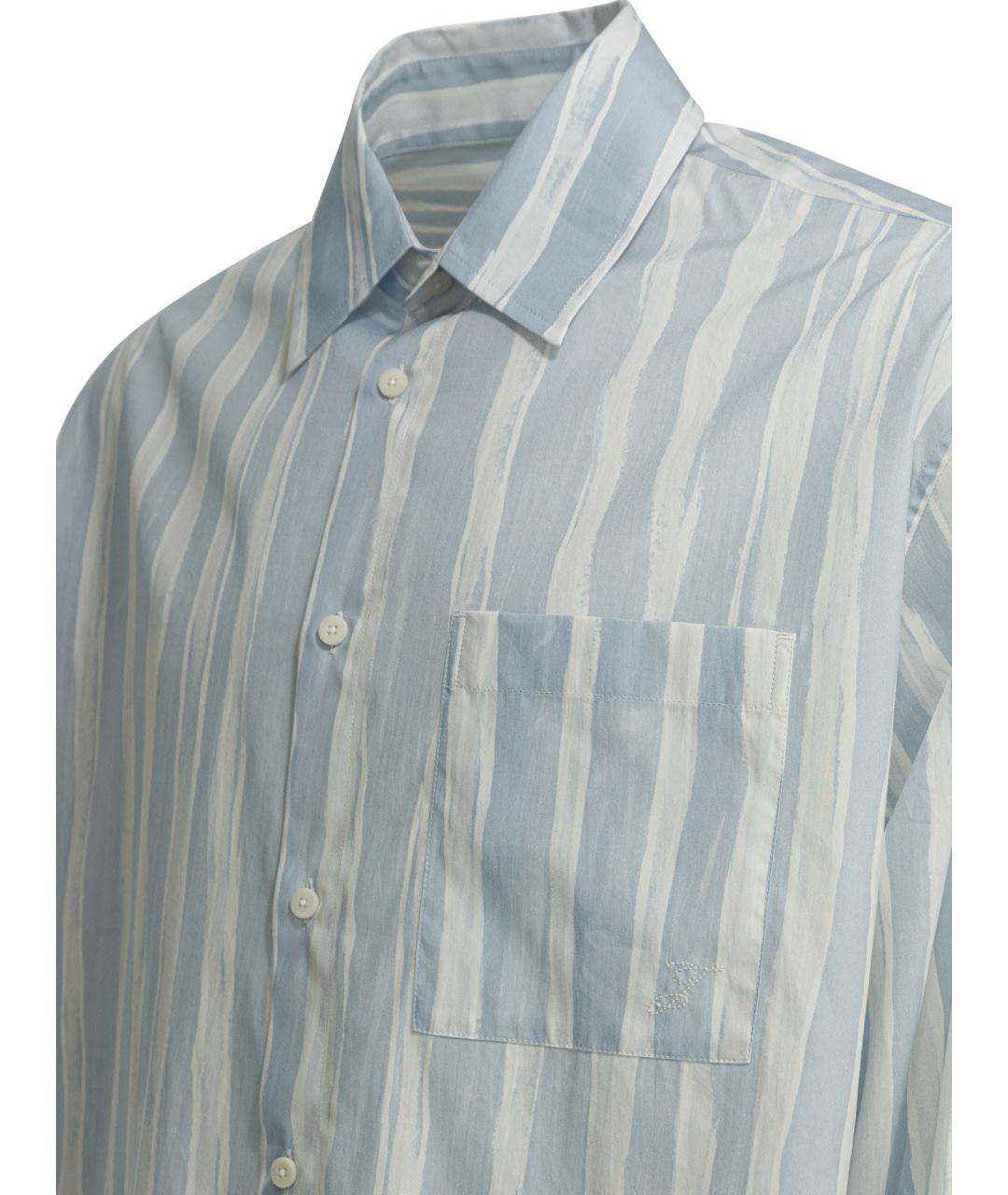 JACQUEMUS Голубая хлопковая кэжуал рубашка, фото 4