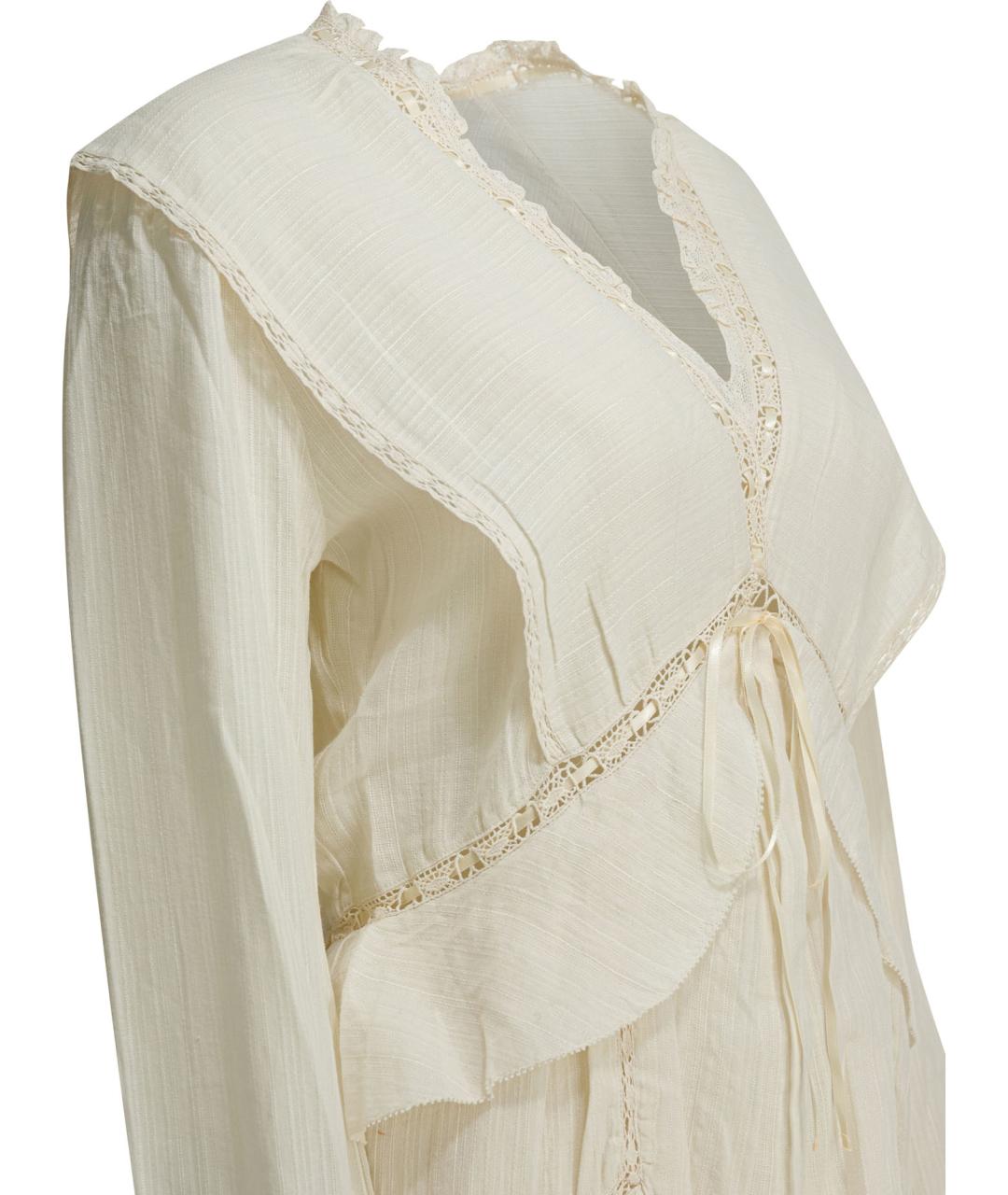 ISABEL MARANT ETOILE Бежевое хлопковое повседневное платье, фото 4