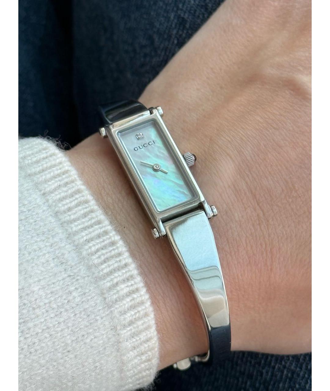 GUCCI Серебряные стальные часы, фото 6