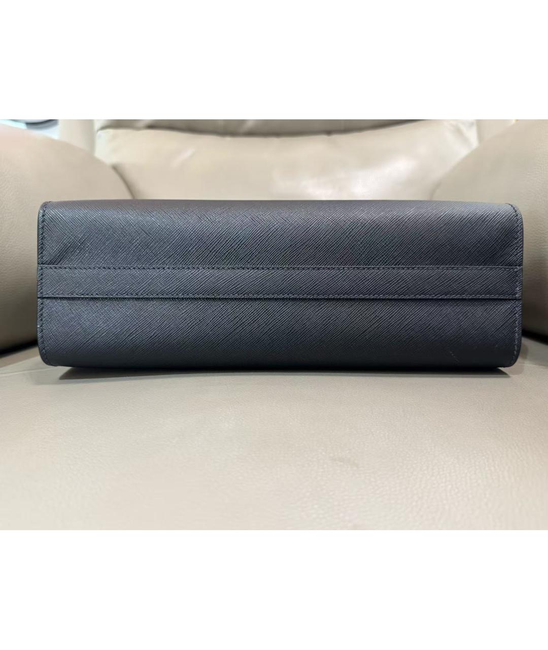 PRADA Черная кожаная сумка тоут, фото 7