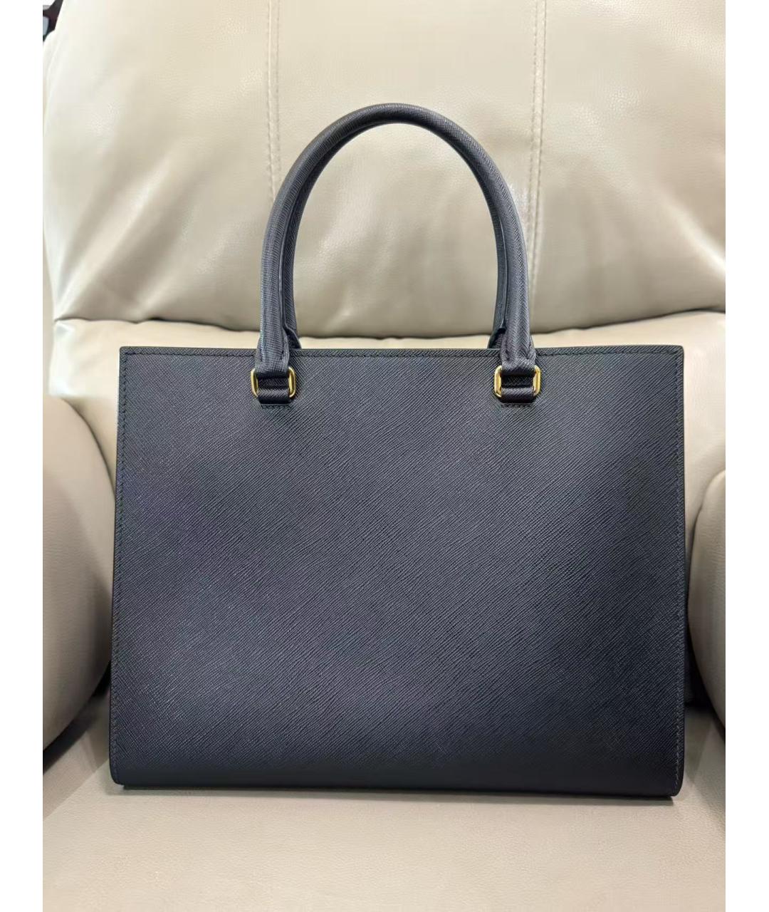 PRADA Черная кожаная сумка тоут, фото 4