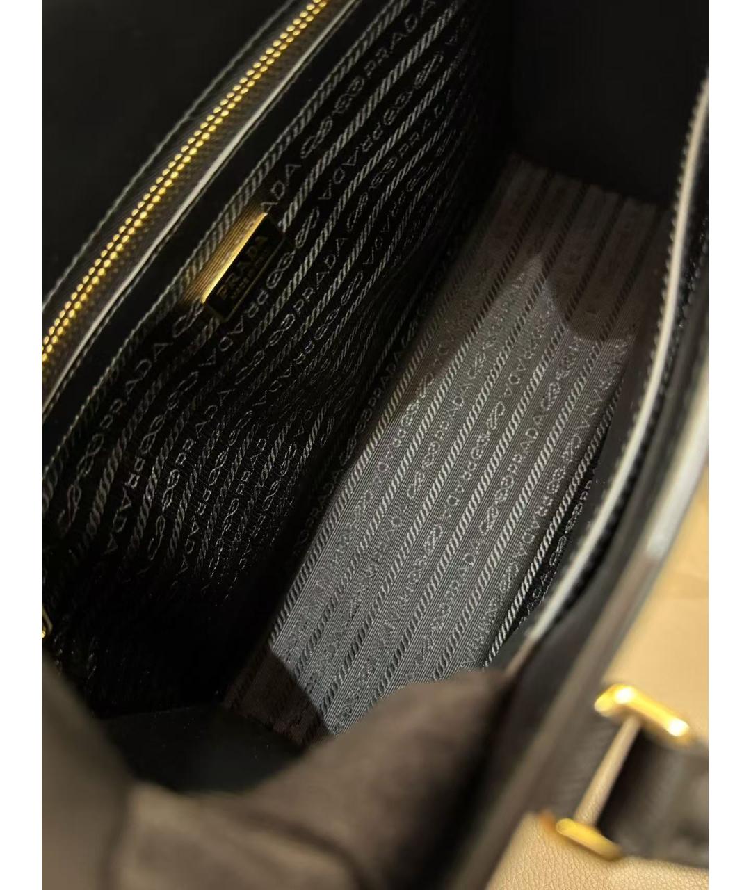 PRADA Черная кожаная сумка тоут, фото 8