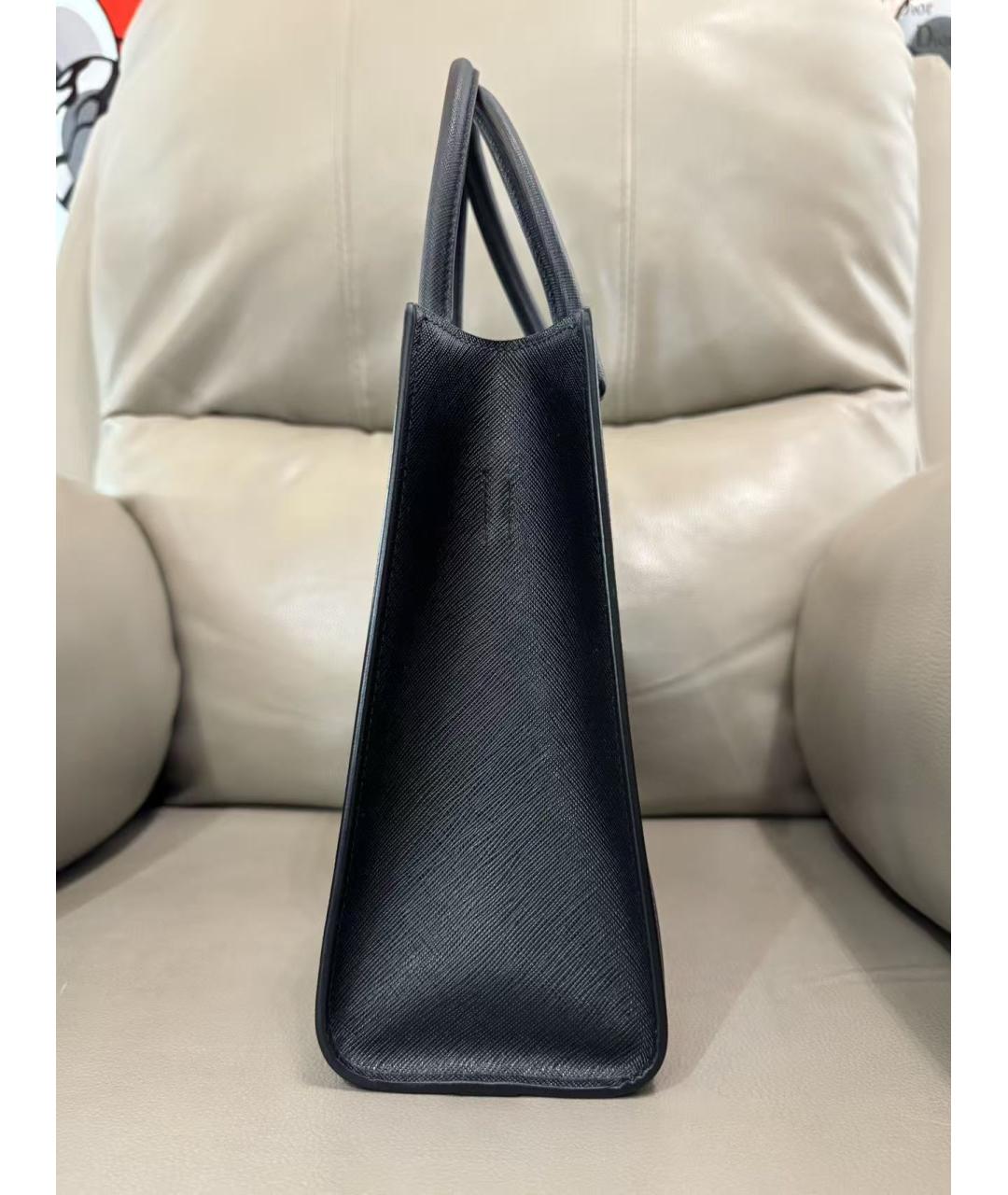 PRADA Черная кожаная сумка тоут, фото 5