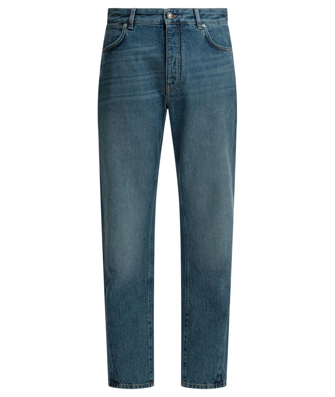 GIVENCHY Синие хлопковые прямые джинсы, фото 1