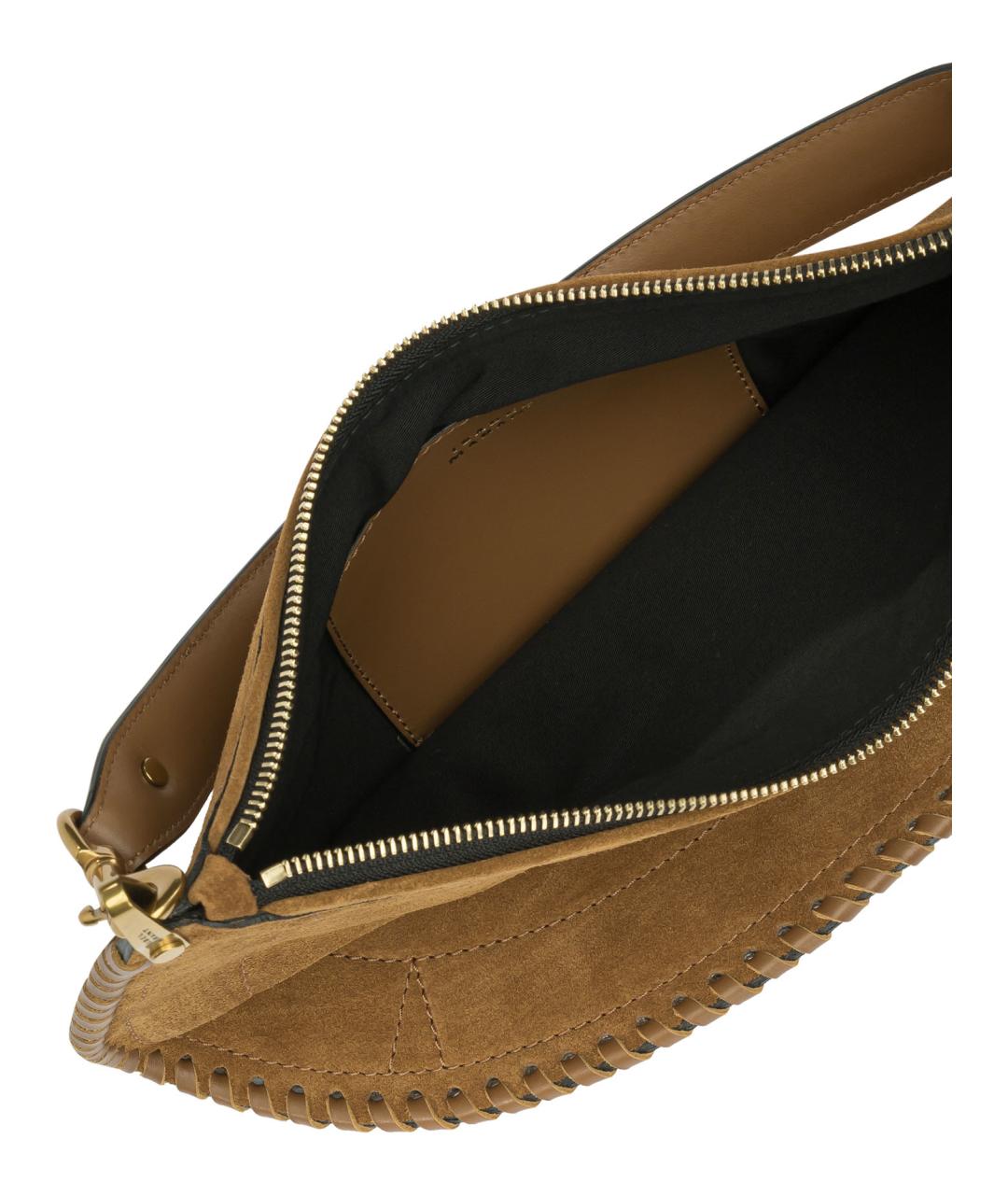 ISABEL MARANT Коричневая кожаная сумка через плечо, фото 4