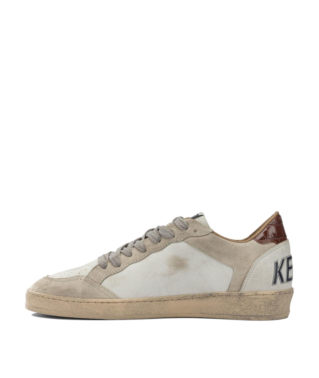 GOLDEN GOOSE DELUXE BRAND Белые кожаные низкие кроссовки / кеды, фото 3