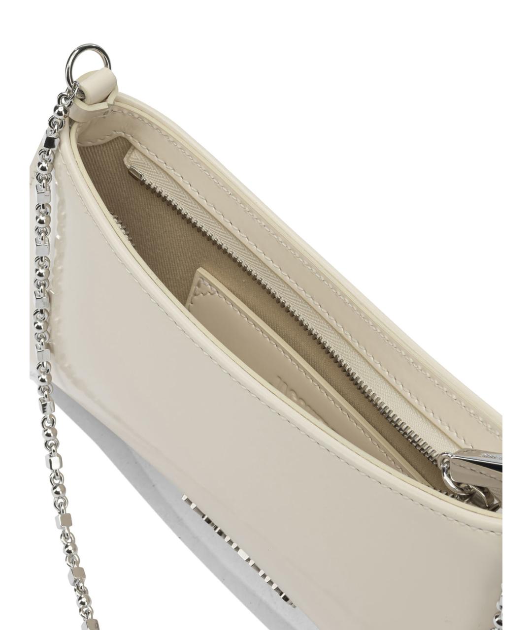 JACQUEMUS Белая кожаная сумка через плечо, фото 5