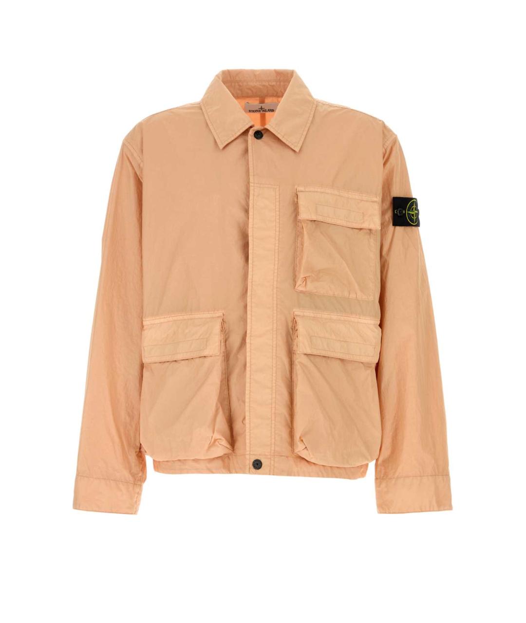 STONE ISLAND Розовая полиамидовая куртка, фото 1