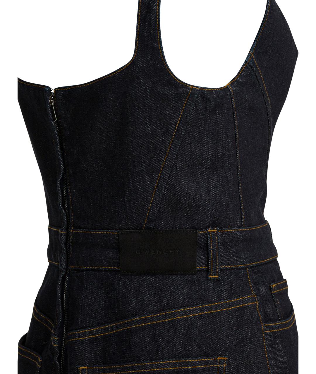 GIVENCHY Синее хлопковое повседневное платье, фото 4