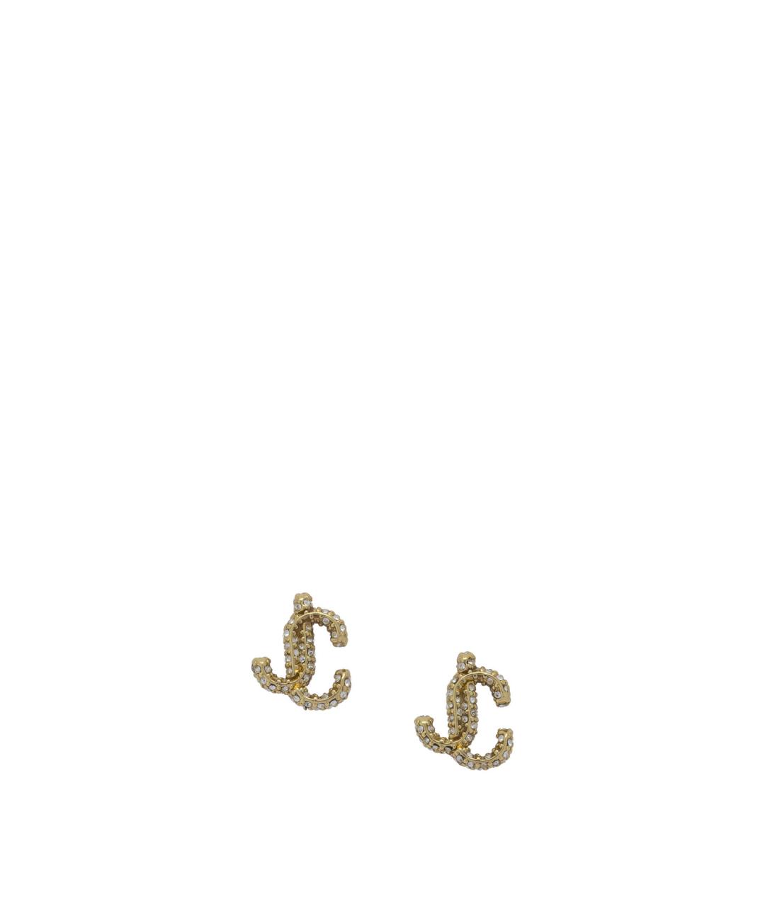 JIMMY CHOO Золотые металлические серьги, фото 3