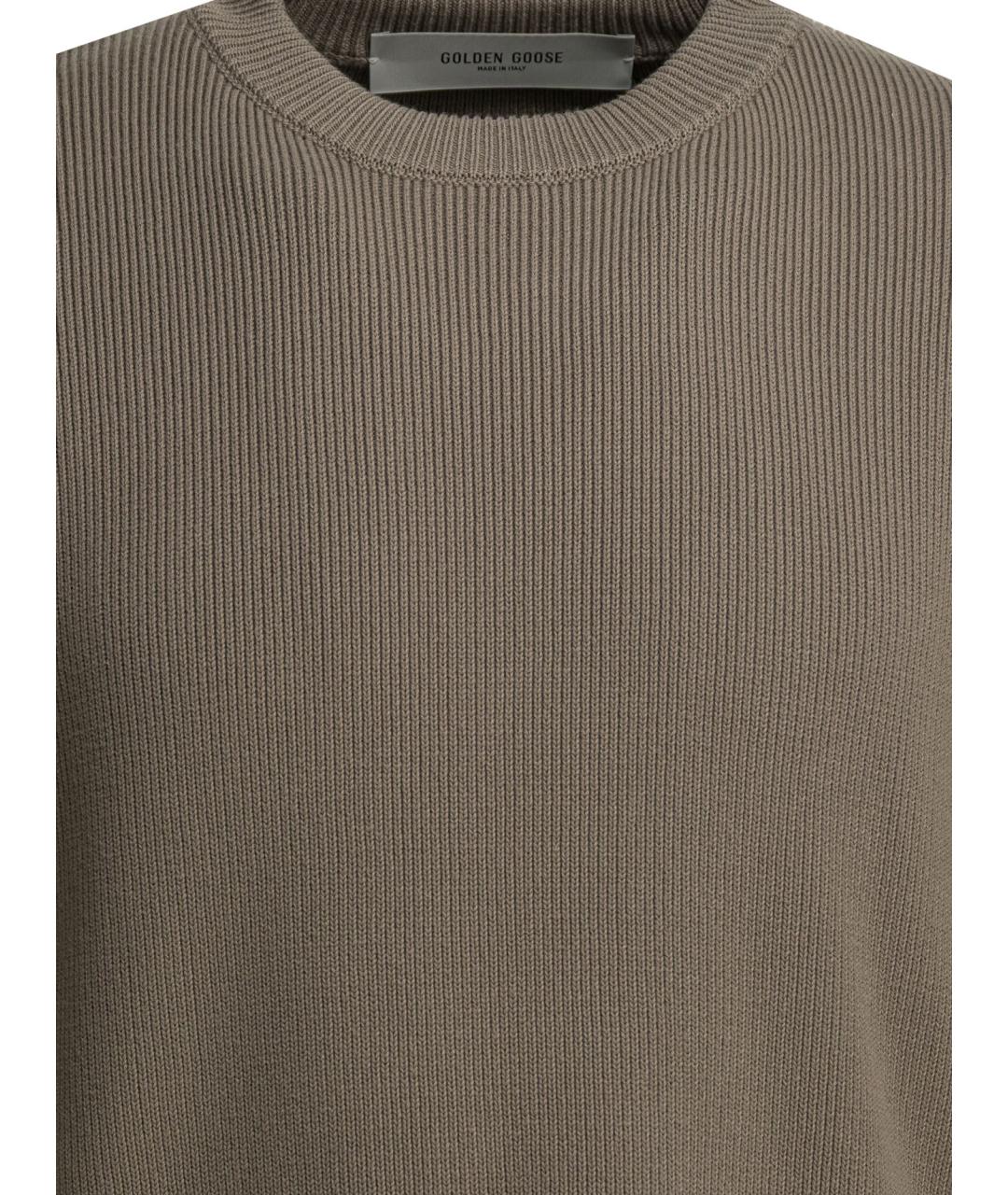 GOLDEN GOOSE DELUXE BRAND Бежевый хлопковый джемпер / свитер, фото 3