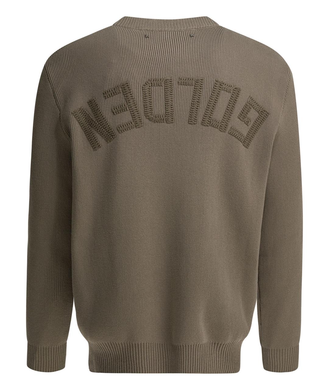 GOLDEN GOOSE DELUXE BRAND Бежевый хлопковый джемпер / свитер, фото 2