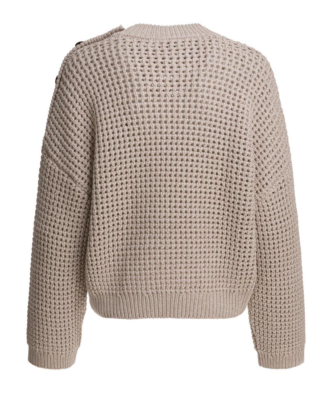 BRUNELLO CUCINELLI Бежевый хлопковый джемпер / свитер, фото 2