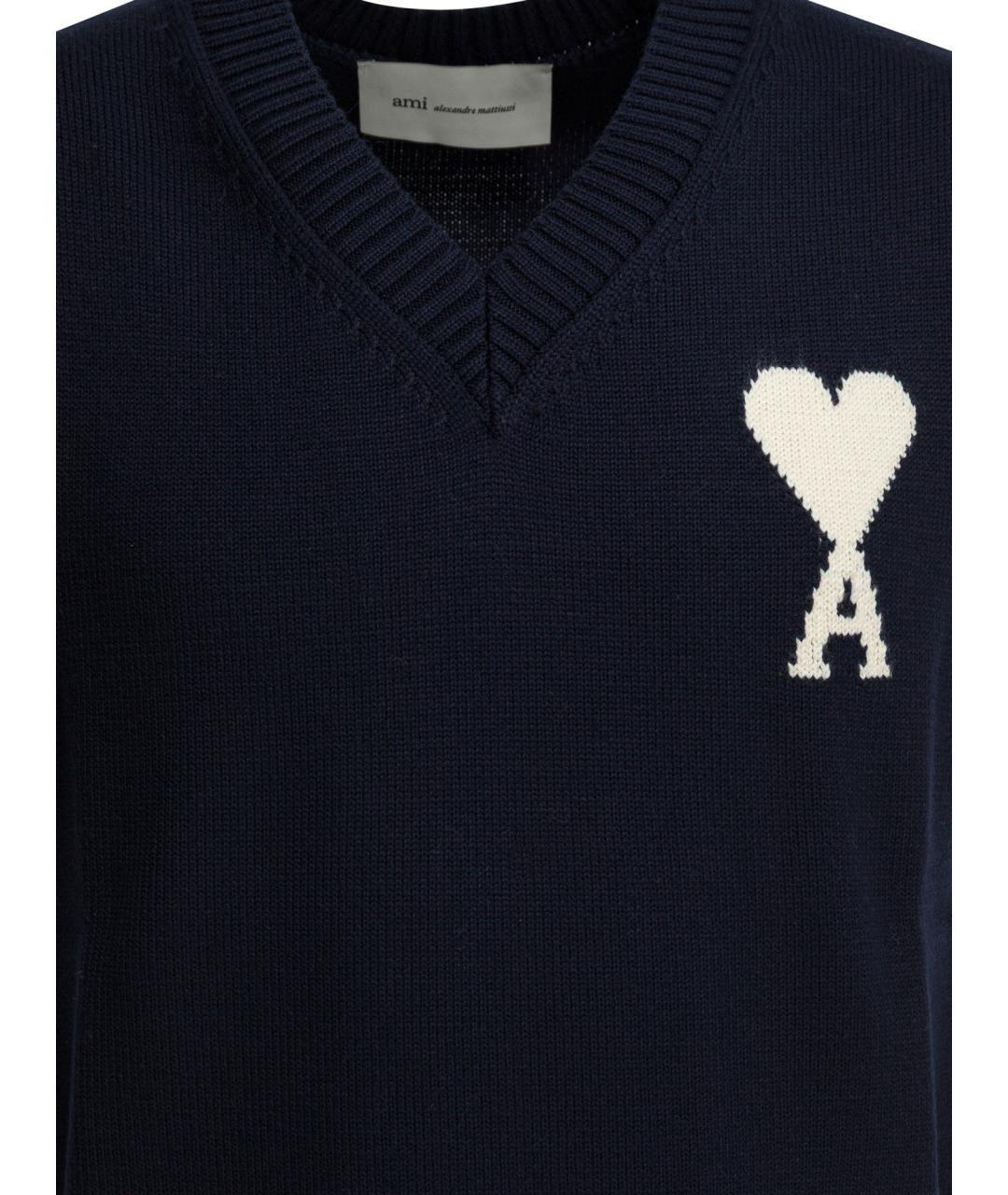 Ami Paris Синяя хлопковая жилетка, фото 3