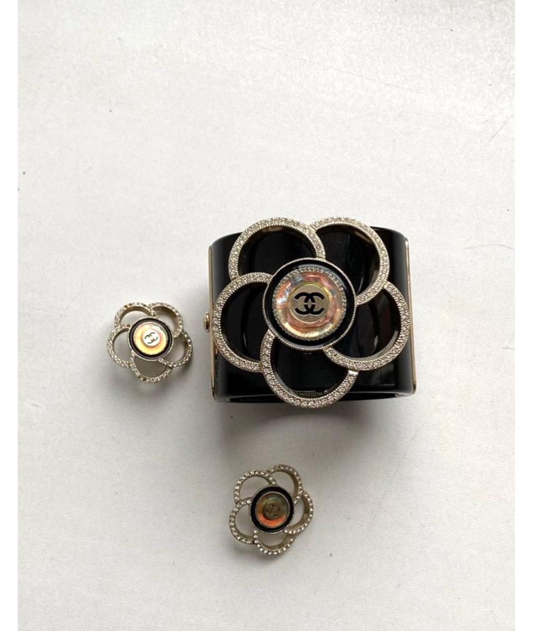 CHANEL Черный металлический комплект, фото 2
