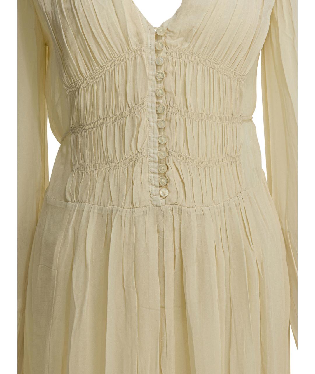 ISABEL MARANT ETOILE Бежевое вискозное платье, фото 4