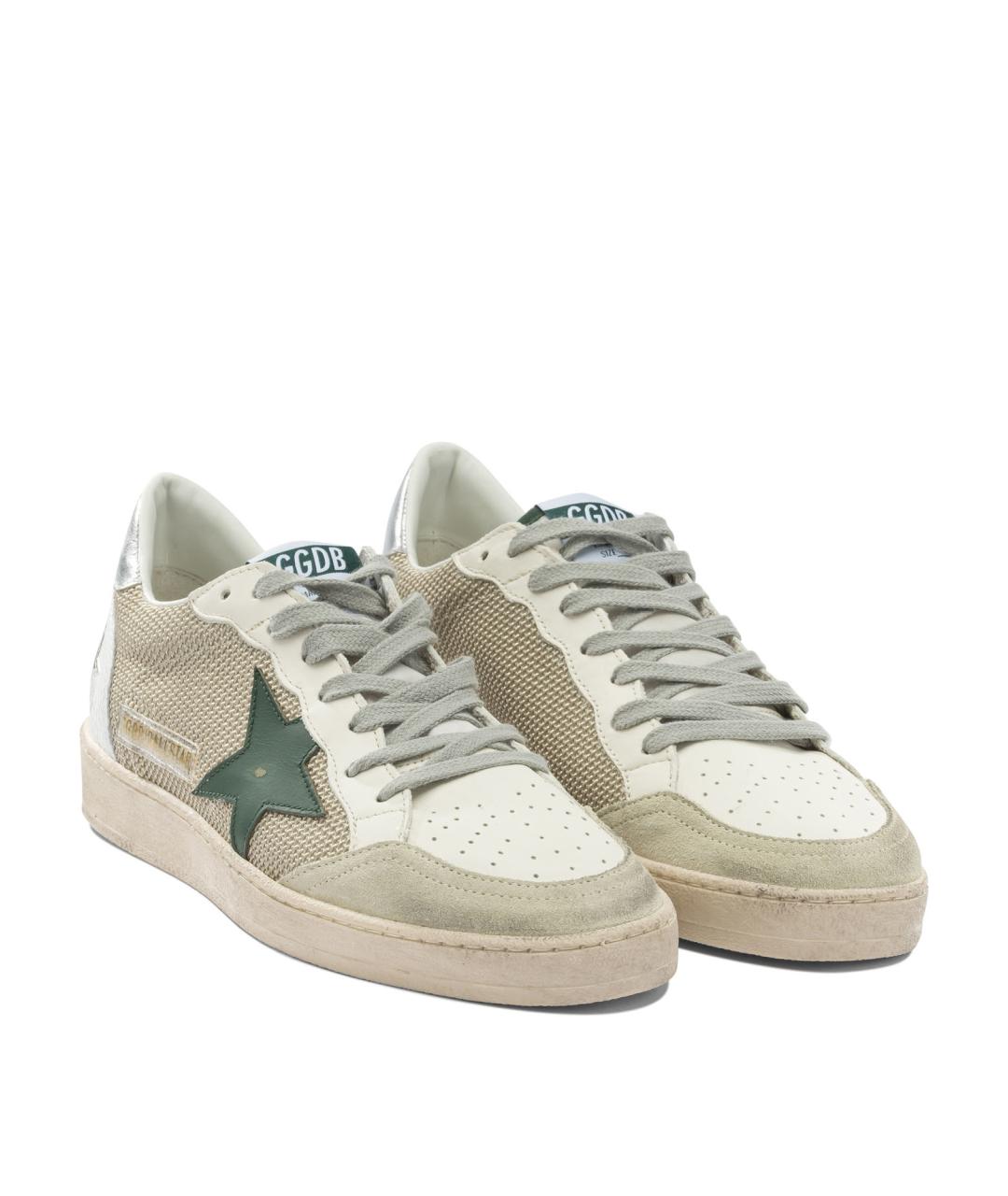 GOLDEN GOOSE DELUXE BRAND Белые синтетические низкие кроссовки / кеды, фото 2