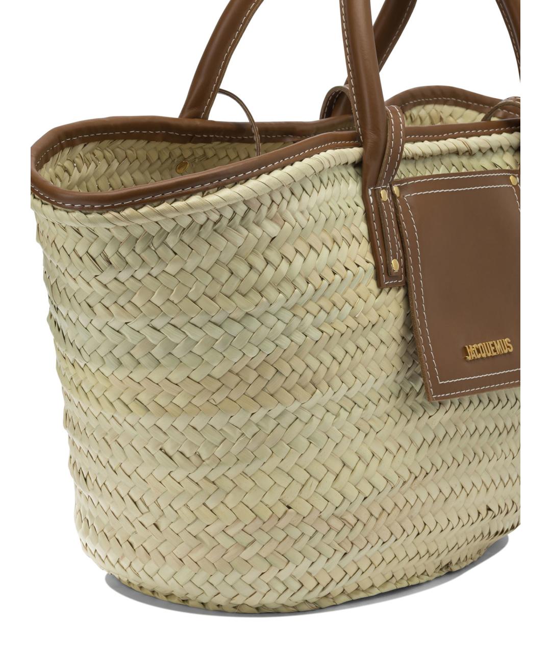 JACQUEMUS Бежевая сумка с короткими ручками, фото 4