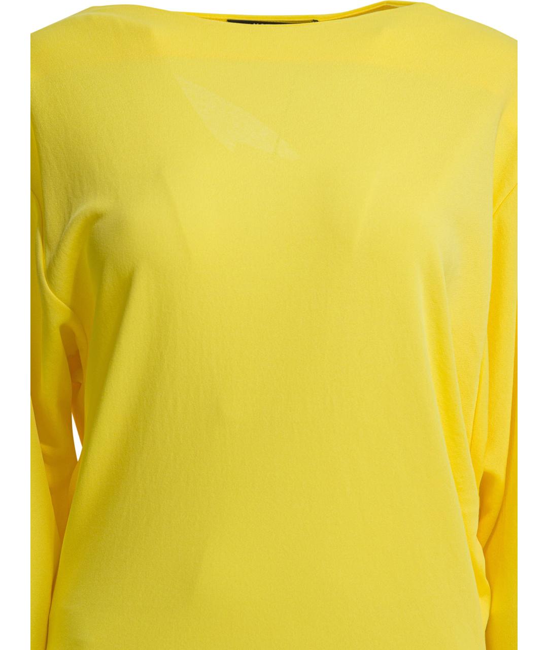 JACQUEMUS Желтое вискозное повседневное платье, фото 3