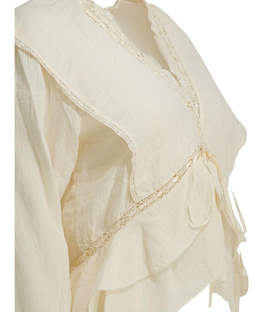 ISABEL MARANT ETOILE Бежевая хлопковая блузы, фото 3