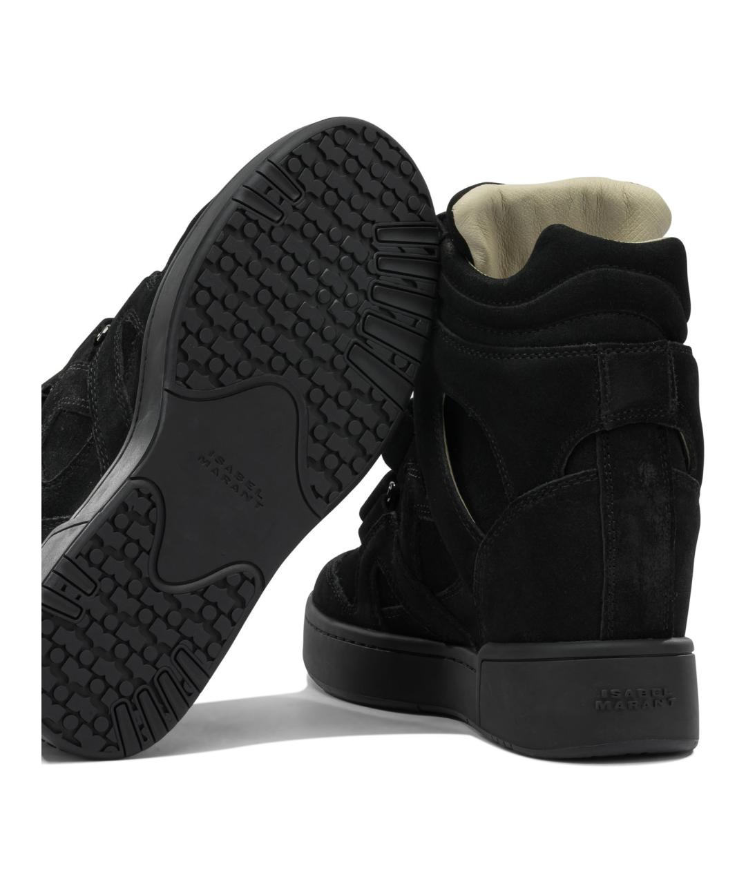 ISABEL MARANT Черные кожаные кроссовки, фото 5