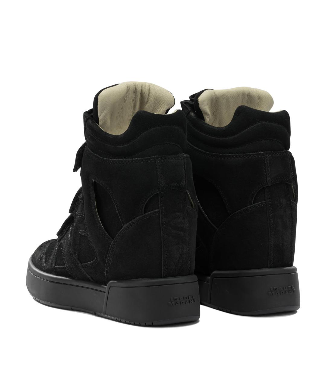 ISABEL MARANT Черные кожаные кроссовки, фото 4