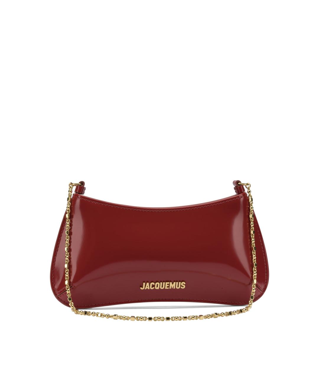 JACQUEMUS Красная кожаная сумка через плечо, фото 1