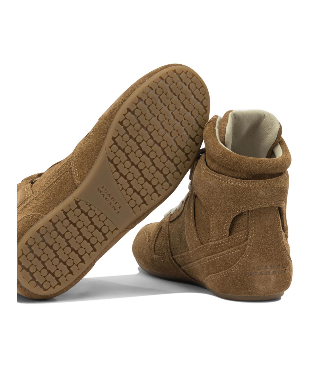 ISABEL MARANT Коричневые кожаные кроссовки, фото 5