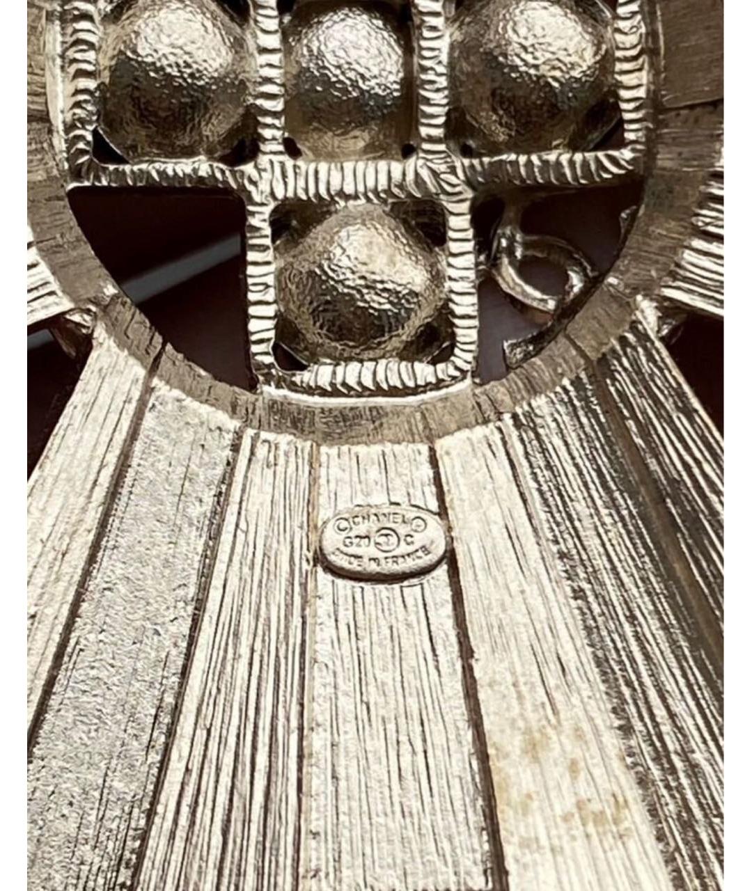 CHANEL Золотая металлическая булавка / брошь, фото 5