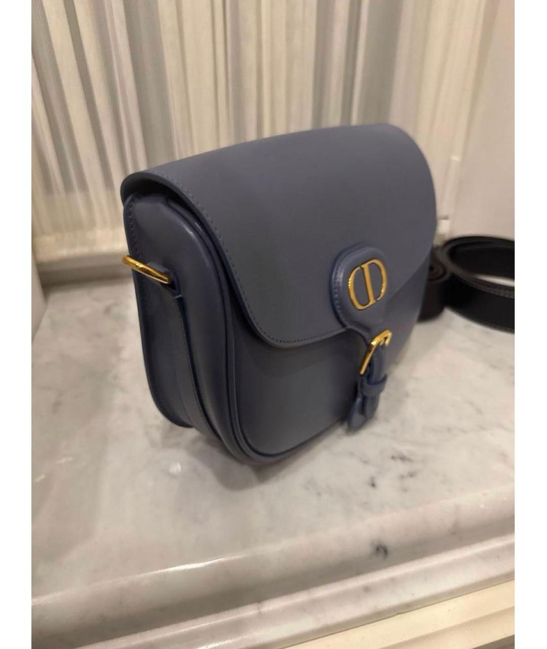 CHRISTIAN DIOR Синяя кожаная сумка через плечо, фото 2