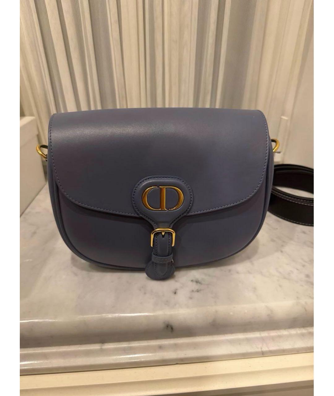 CHRISTIAN DIOR Синяя кожаная сумка через плечо, фото 5