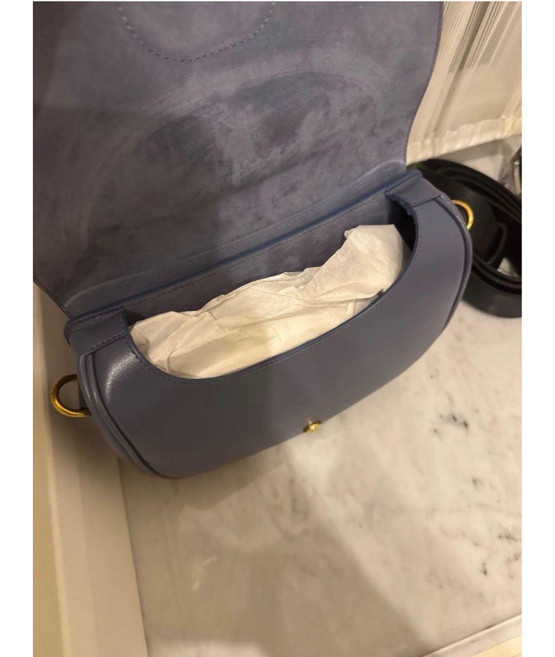 CHRISTIAN DIOR Синяя кожаная сумка через плечо, фото 4