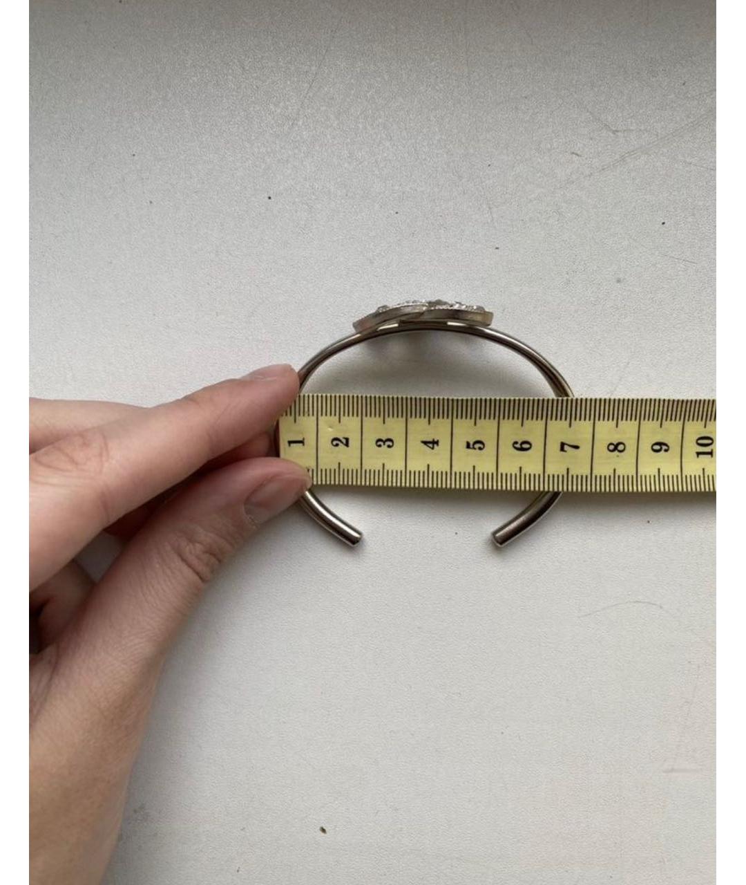 CHANEL Серебрянный металлический браслет, фото 4