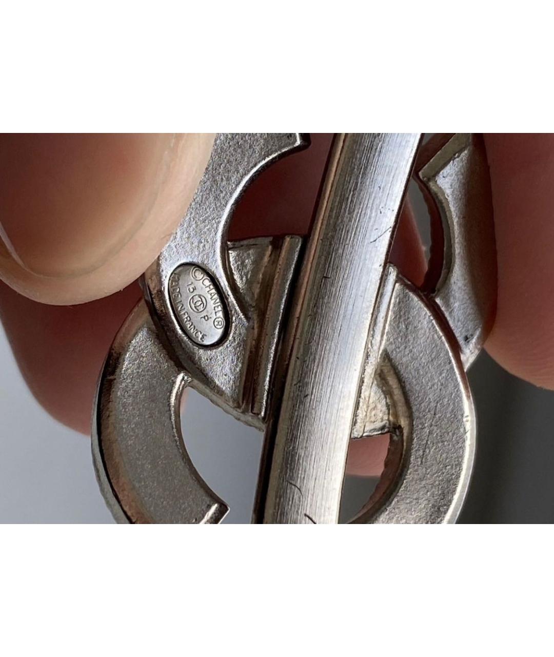 CHANEL Серебрянный металлический браслет, фото 6