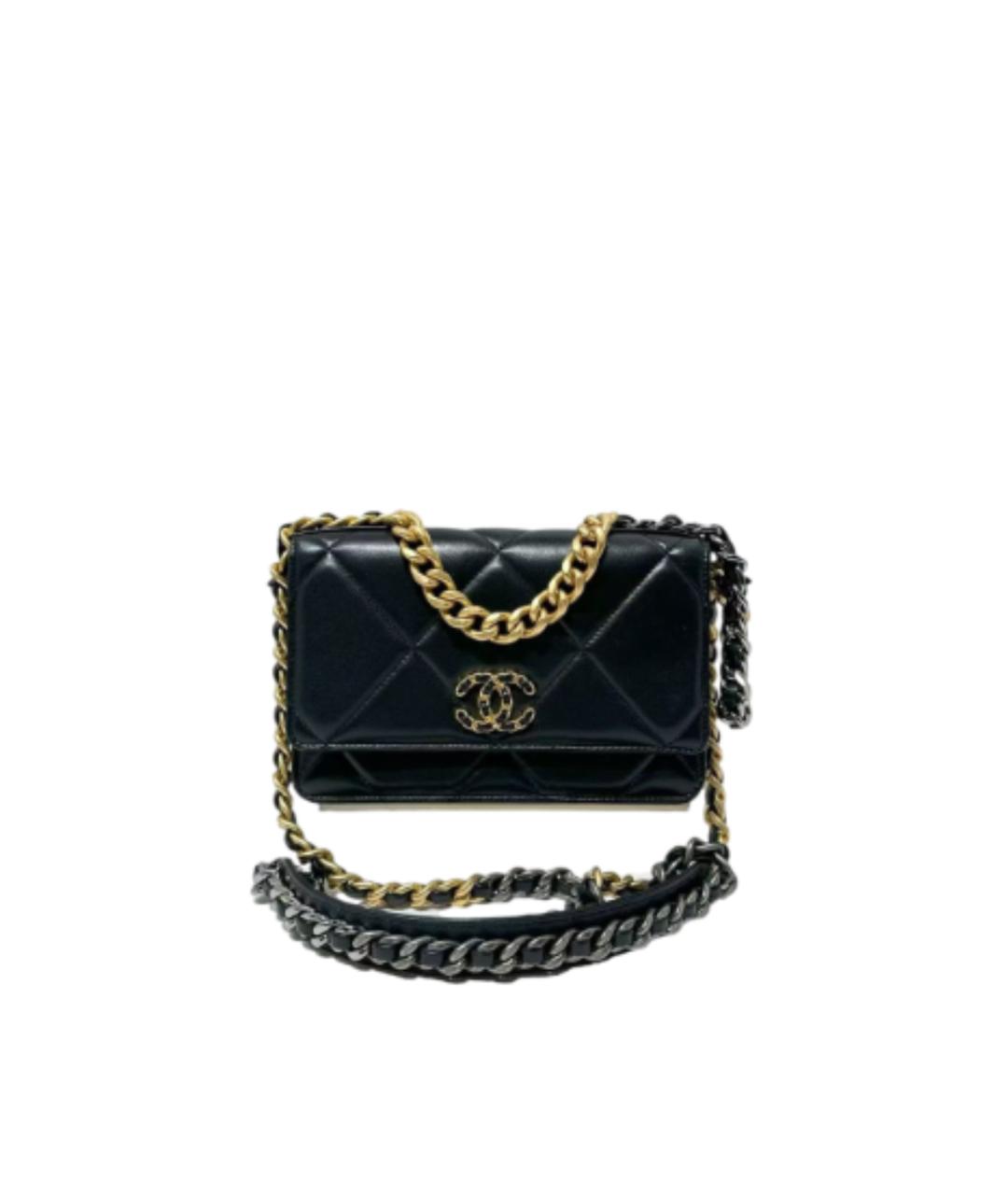 CHANEL Черная кожаная сумка через плечо, фото 9