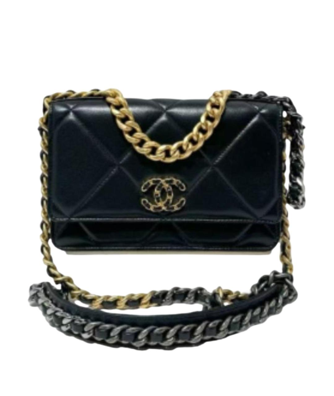 CHANEL Черная кожаная сумка через плечо, фото 1