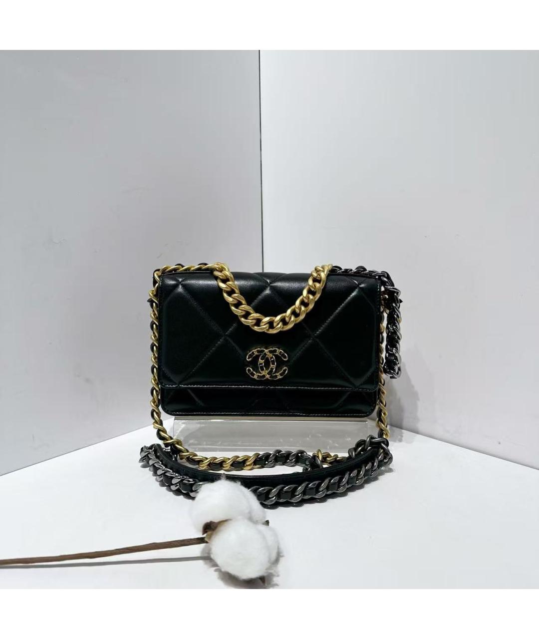 CHANEL Черная кожаная сумка через плечо, фото 2