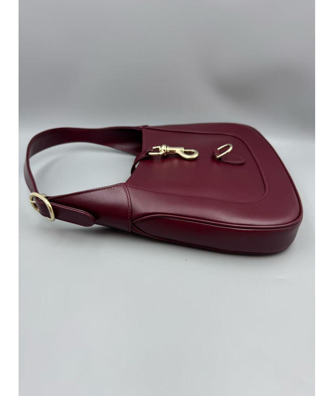 GUCCI Бордовая сумка с короткими ручками, фото 5