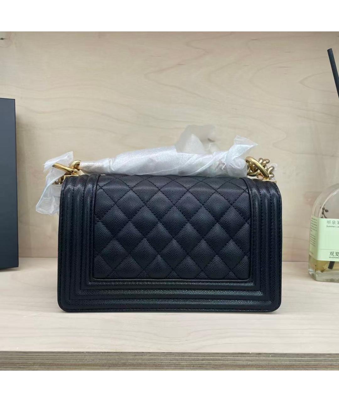 CHANEL Черная кожаная сумка через плечо, фото 3