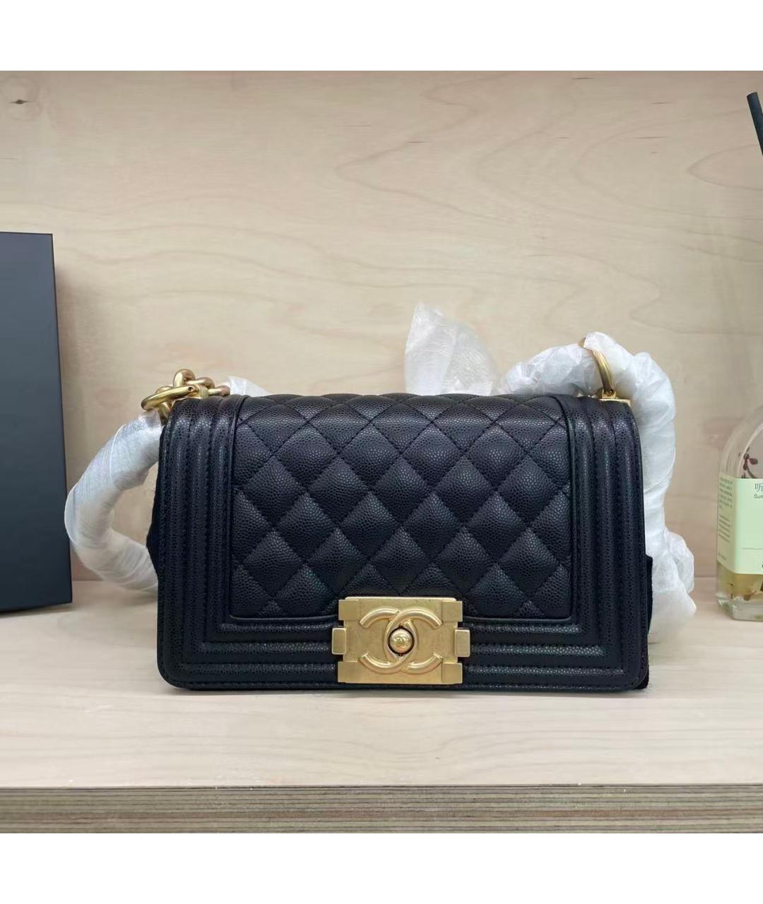 CHANEL Черная кожаная сумка через плечо, фото 2