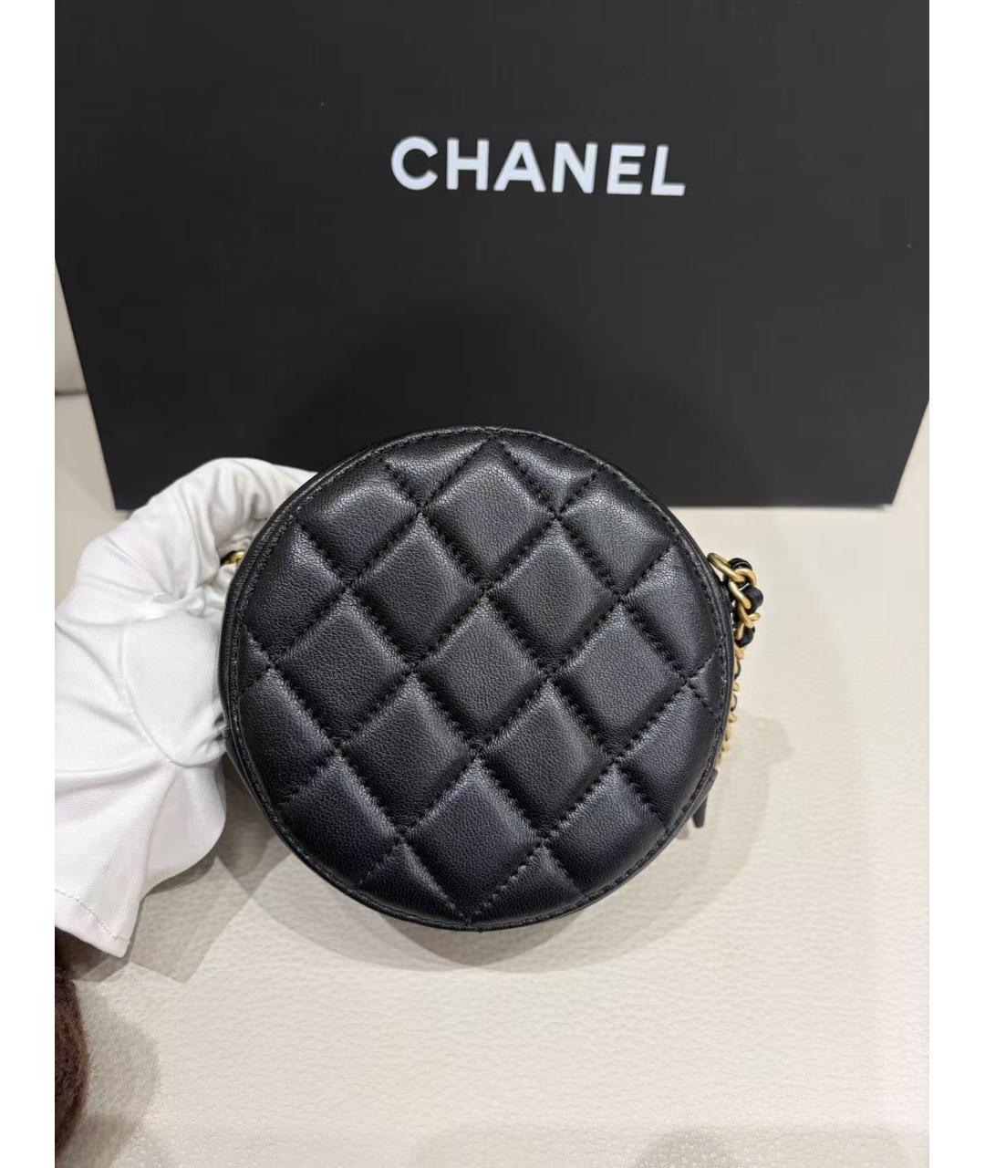 CHANEL Черная кожаная сумка через плечо, фото 3